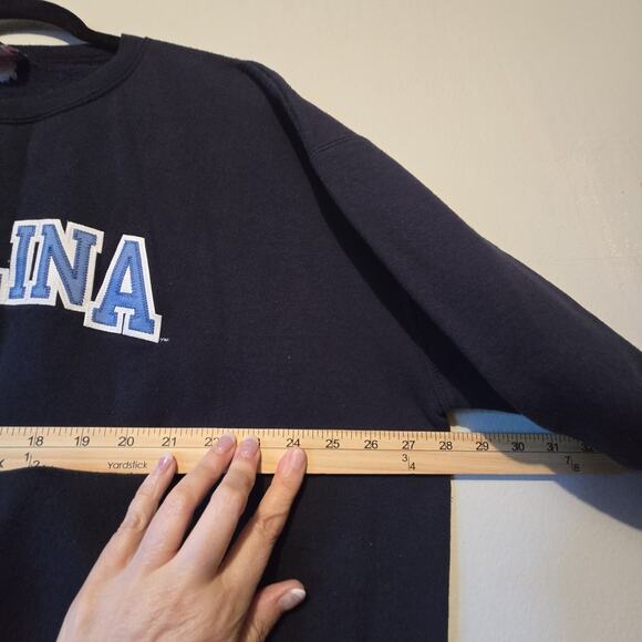 Vintage Y2K UNC Tar Heels Carolina Dad Sweatshirt Mens XXL Blue Embroidered - Picture 7 of 9